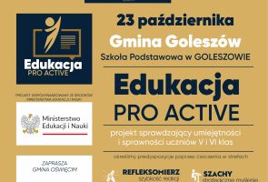 Powiększ obraz: 2023 Edukacja Pro Activ - plakat Goleszów (23 października)