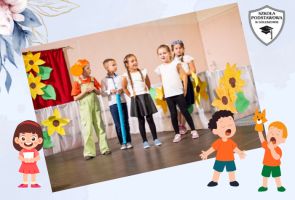 Powiększ obraz: Scenki teatralne uczą wrażliwości artystycznej i umiejętności wyrażania siebie poprzez ruch, gest i słowo.