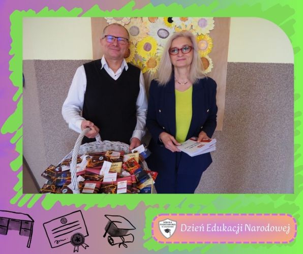 Powiększ obraz: Z najlepszymi życzeniami dla wszystkich pracowników szkoły