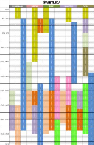 Powiększ obraz: Rozkład zajęć nauczycieli